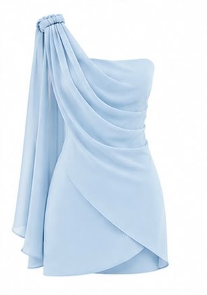 One Shoulder Drapé Dress